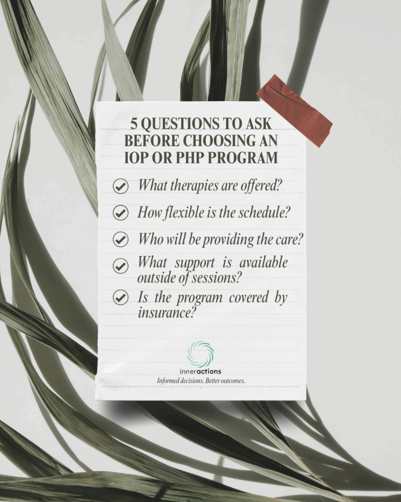 How to Choose the Best IOP or PHP Program: 5 Questions Every Client Should Ask 1 How to Choose the Best IOP or PHP Program